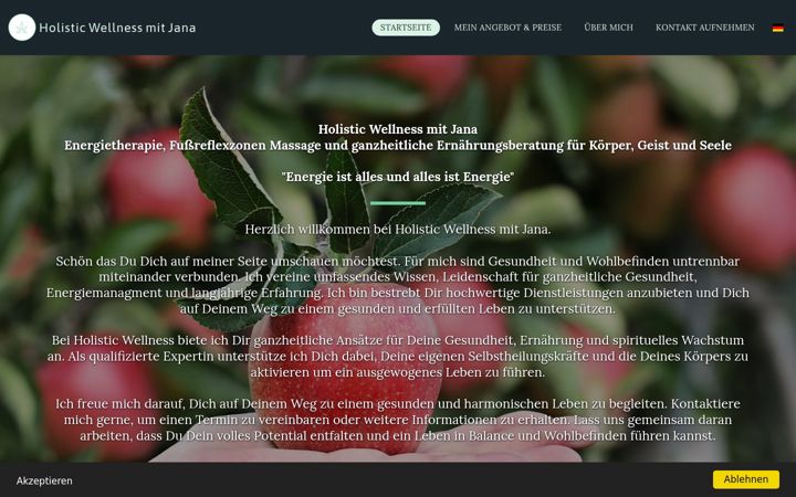 Screenshot of holisticwellnessmitjana.org