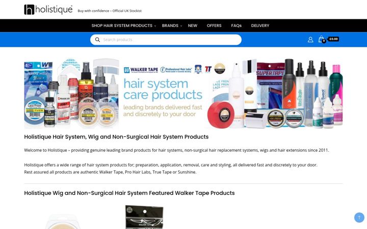 Screenshot of holistique.co.uk