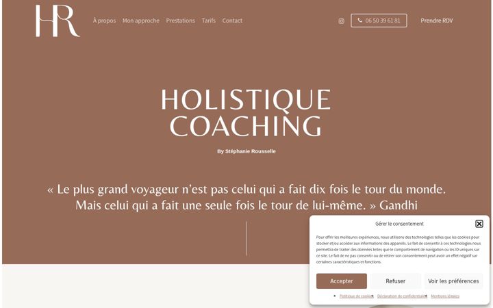 Screenshot of holistiquerousselle.fr