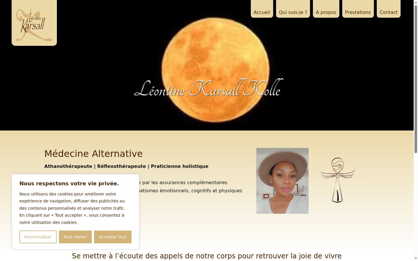 Capture d'écran de la bannière de consentement affichée avant toute interaction