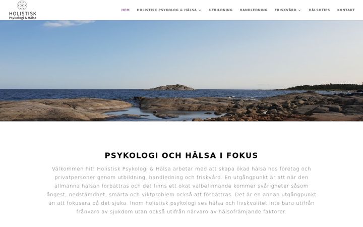 Screenshot of holistiskpsykologi.se
