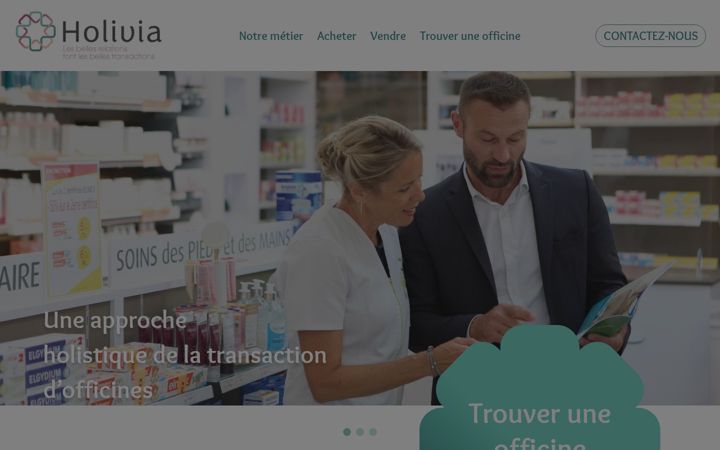 Screenshot of holivia-transactions.fr