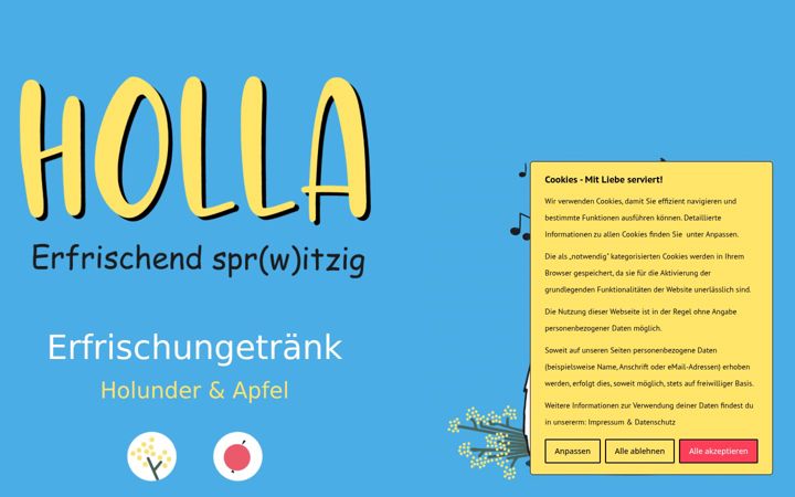 Screenshot of holla-drink.at