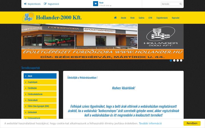 Screenshot of hollander.hu