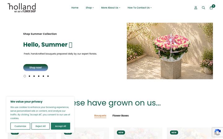 Screenshot of hollandflower.cy