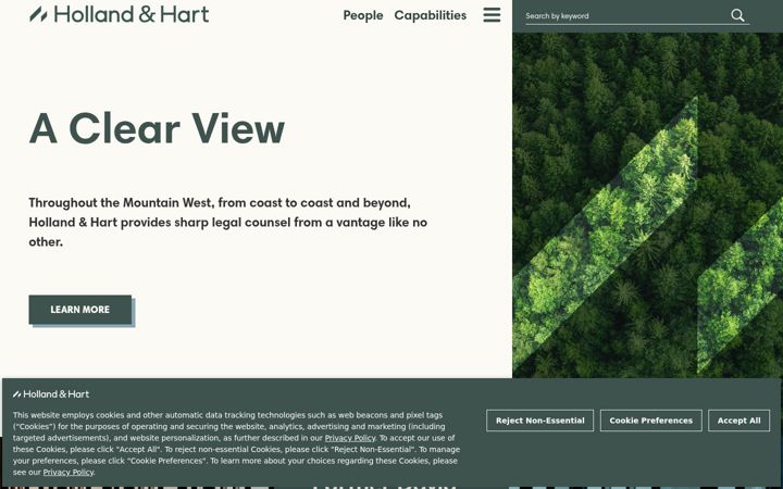 Screenshot von hollandhart.com