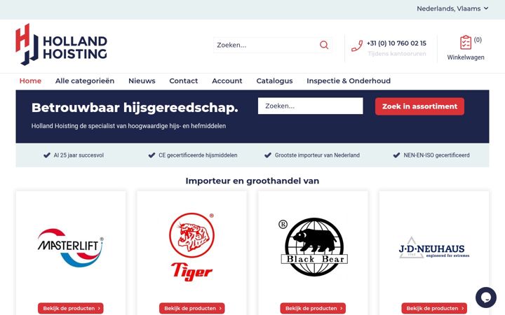 Screenshot of hollandhoisting.nl