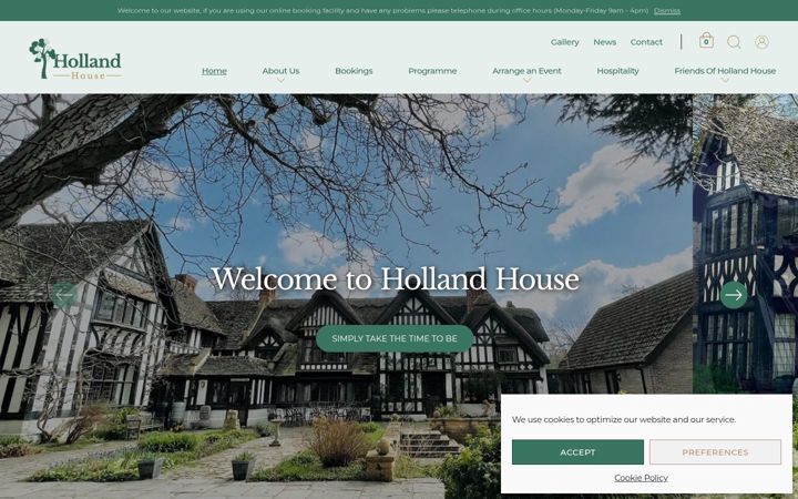 Screenshot of hollandhouse.org