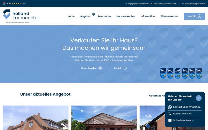 Screenshot of hollandimmocenter.com