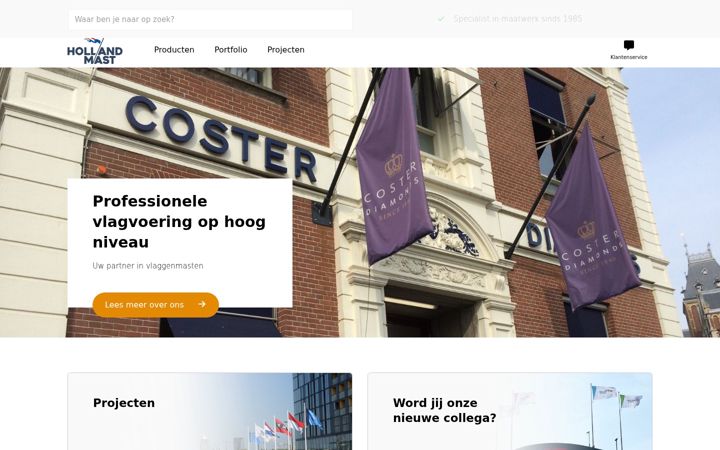 Screenshot of hollandmast.nl