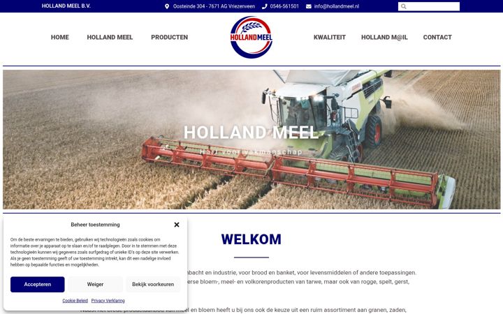 Screenshot of hollandmeel.nl