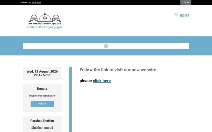 Screenshot of hollandparksynagogue.co.uk
