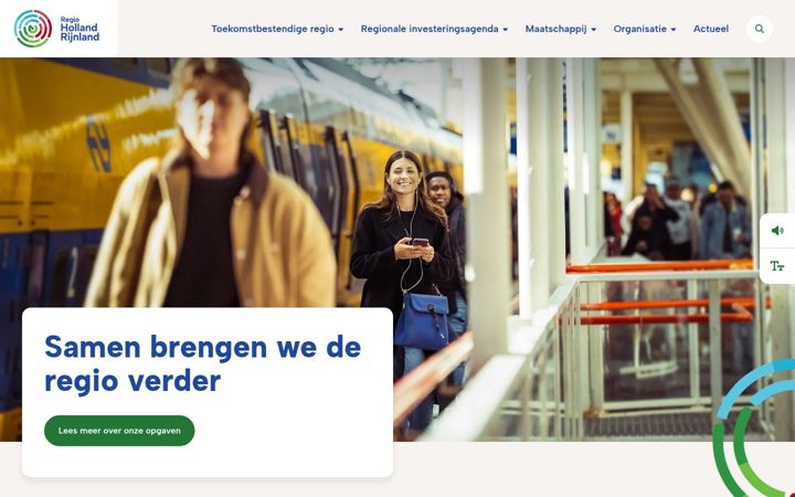 Screenshot of hollandrijnland.nl
