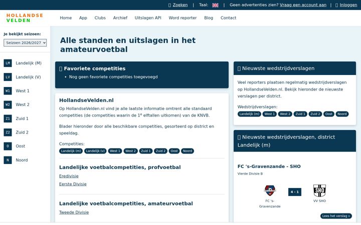 Screenshot of hollandsevelden.nl