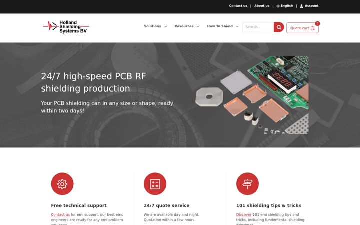 Screenshot of hollandshielding.com