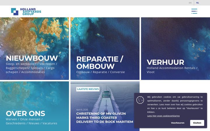 Screenshot of hollandshipyardsgroup.nl