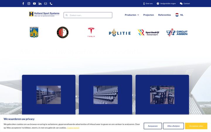 Screenshot of hollandsportsystems.com