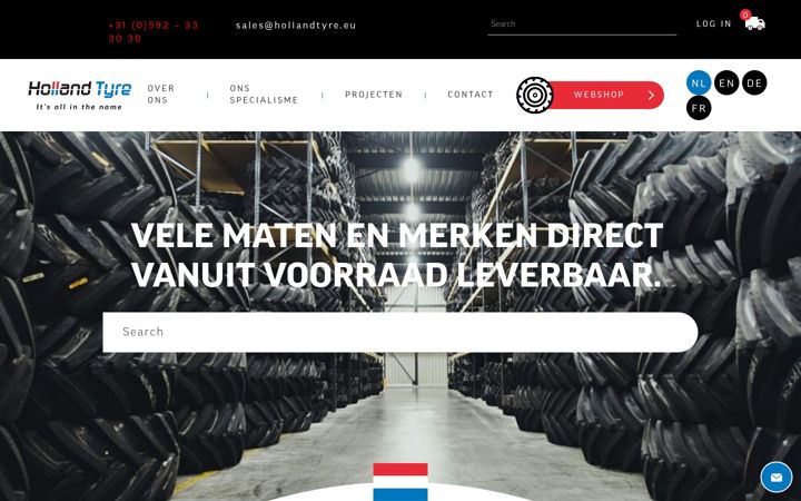 Screenshot of hollandtyre.eu