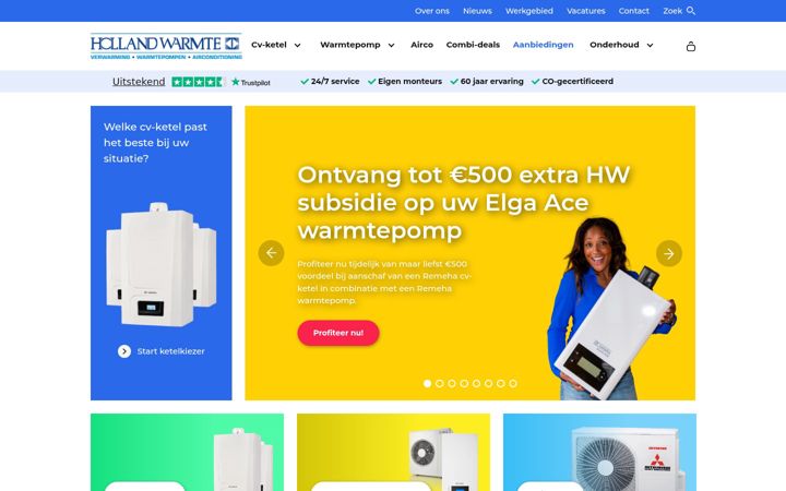 Screenshot of hollandwarmte.nl