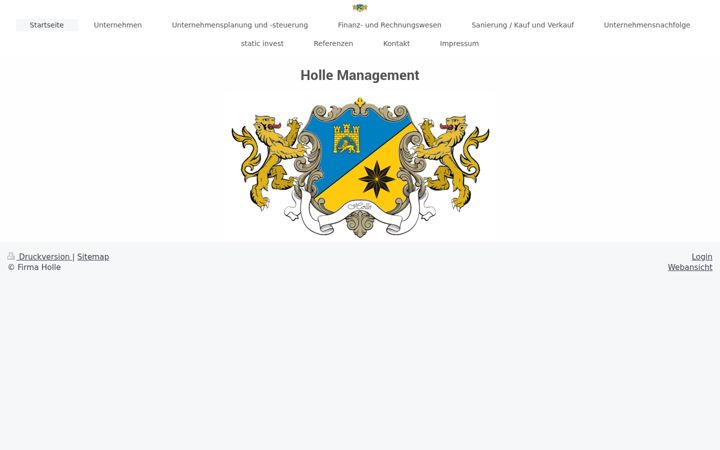 Screenshot of holle-management.de