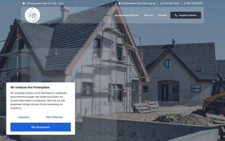 Screenshot of hollerer-bautrocknung.de