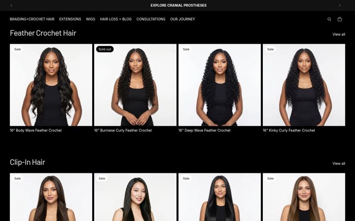 Screenshot of holleyhairhaven.com