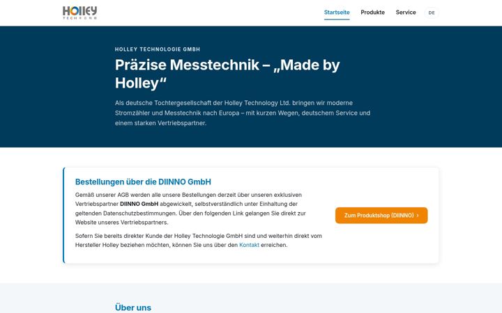 Screenshot of holleytech.de
