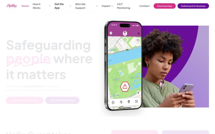 Screenshot of hollieguard.com