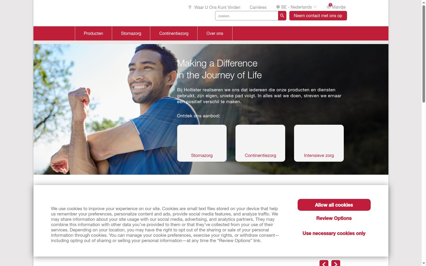 Screenshot tal-banner tal-kunsens muri qabel kwalunkwe interazzjoni