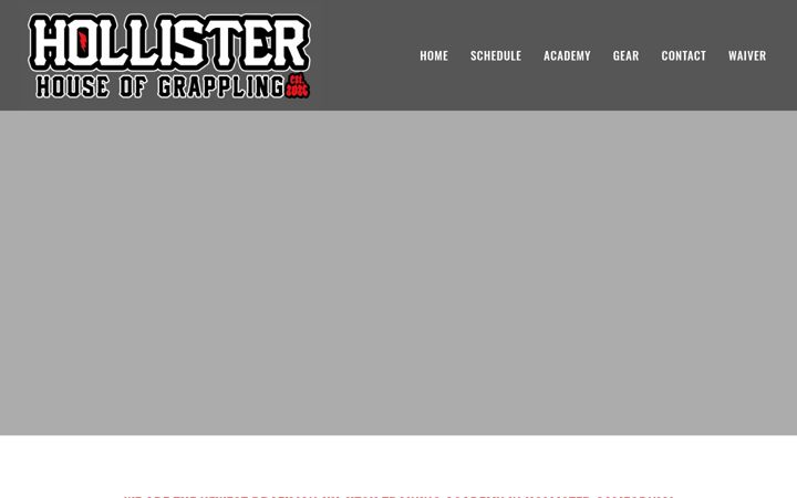 Screenshot of hollisterhouseofgrappling.com