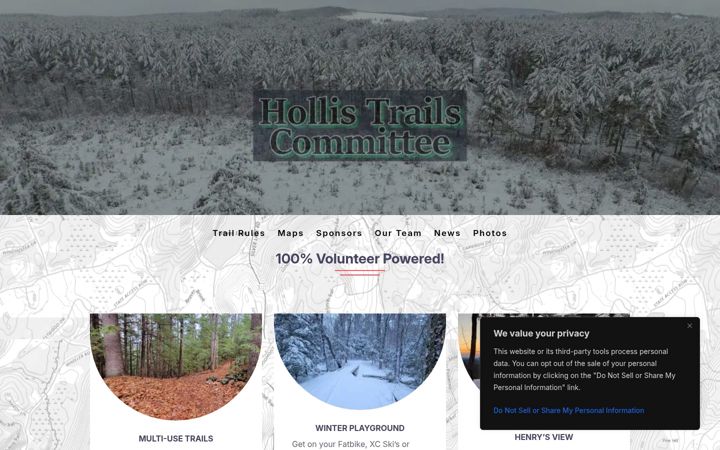 Screenshot of hollistrails.org