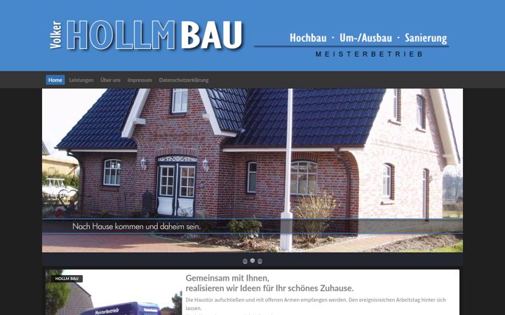 Screenshot of hollm-bau.de