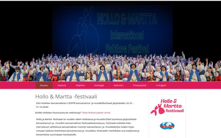 Screenshot of hollojamartta.fi