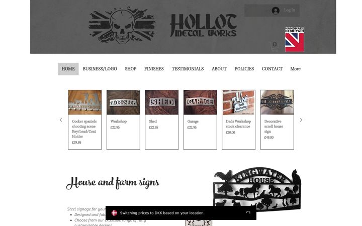 Snimka zaslona za hollot.co.uk