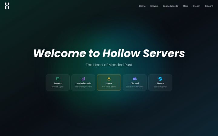 Screenshot ta' hollowservers.co