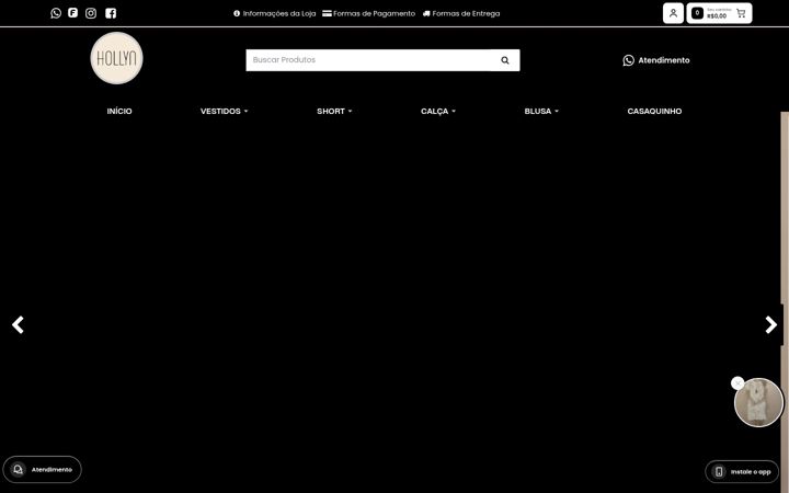 Screenshot of hollyn.com.br