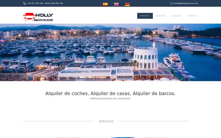 Screenshot of hollyservicios.com