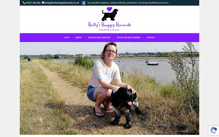 Screenshot of hollyshappyhounds.co.uk