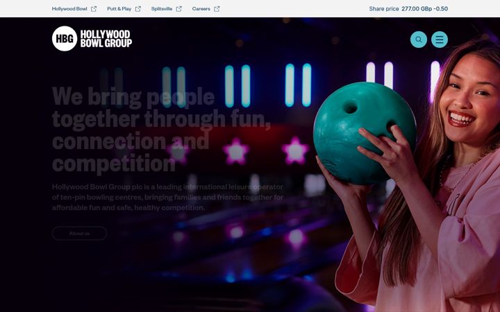 Screenshot of hollywoodbowlgroup.co.uk