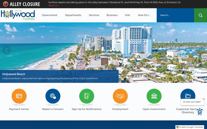 Screenshot of hollywoodfl.org
