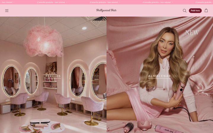 Screenshot of hollywoodhair.es