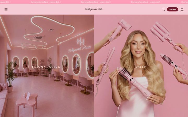 Screenshot of hollywoodhair.pl