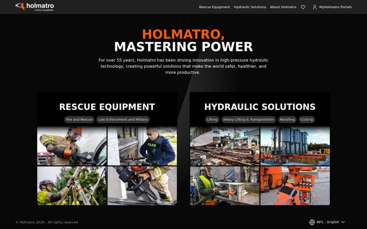 Screenshot of holmatro.com