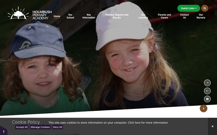 Screenshot of holmbushprimaryacademy.org.uk