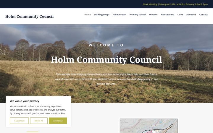 Screenshot of holmcommunitycouncil.org.uk