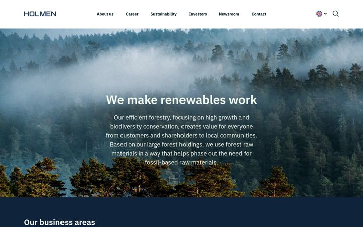 Screenshot of holmen.com