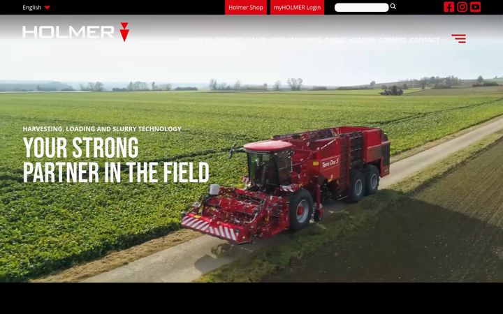Screenshot of holmer-maschinenbau.com