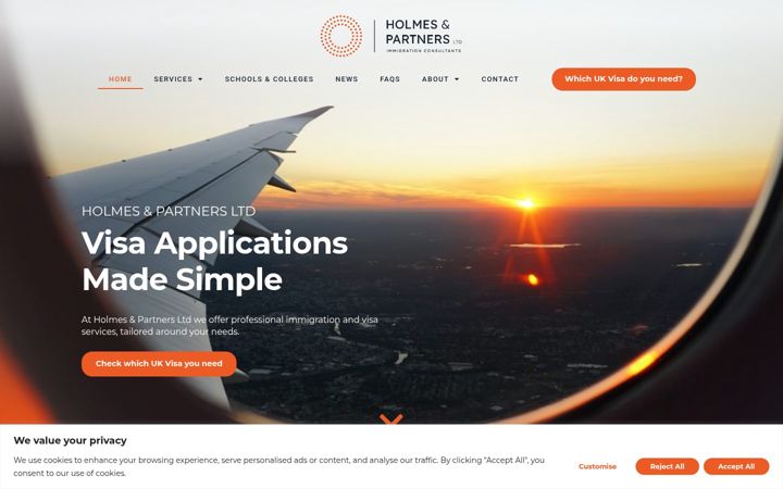 Screenshot of holmes-partners.co.uk