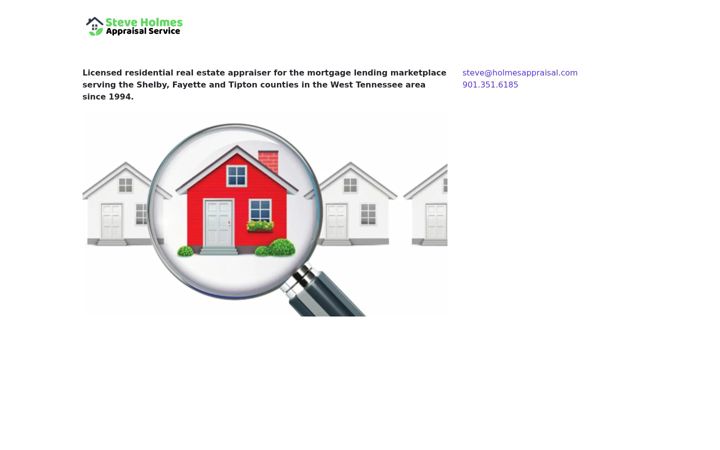 Screenshot of holmesappraisal.com