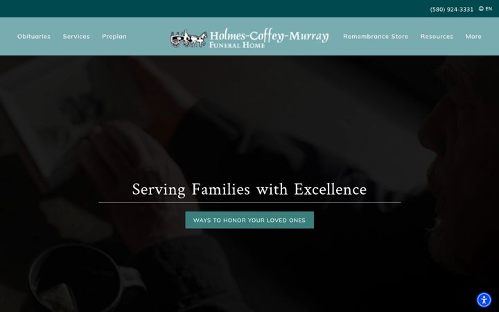Screenshot of holmescoffeymurray.com